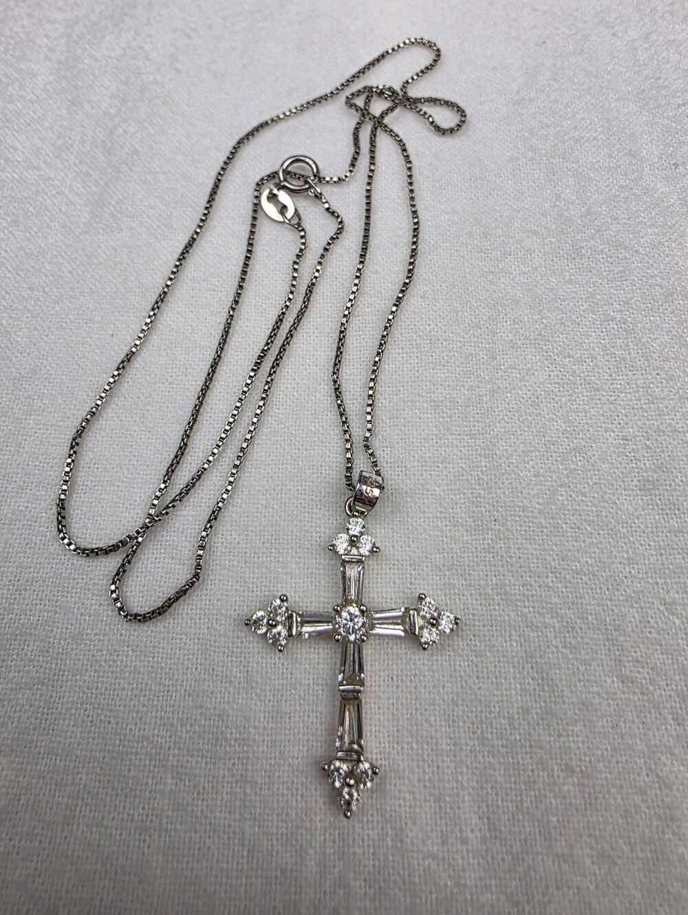 Sterling Silver 925 Cross Pendant Necklace